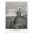 Gustave Dore The Bible engraving print . The temptation of Jesus illustration .