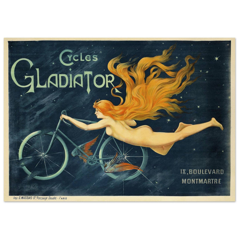 Gladiator vintage bicycles advertising  . Historic bicycle ad.