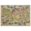 Ancient historical map of Iceland by  Abraham Ortelius.