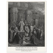 Gustave Dore The Bible engraving print . Cyrus restoring the vessesls of the temple .