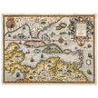 Ancient map of Florida, West Indies and the Caribbean sea by Theodor de Bry