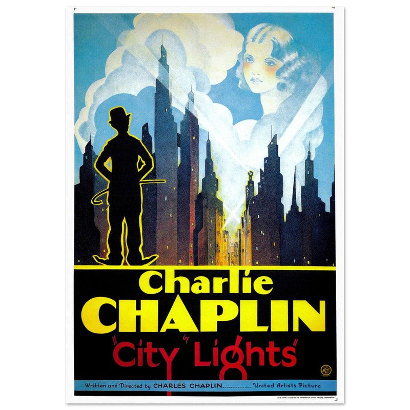 City Lights Charlie Chaplin movie poster.
