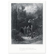Gustave Dore illustration of King Arthur legends. Yniol Shows Prince Geraint His Ruined Castle. Idylls of the King by Alfred Tennyson