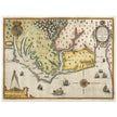 Ancient map of Virginia by Theodor de Bry XVI Century.