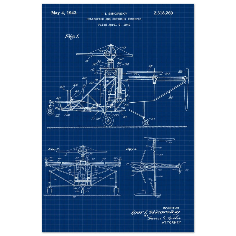Helicopter patent by Igor Sikorsky
