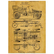 Motor Vehicle patent. Vintage car illustration.