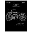 Vintage motorcycle patent by William S Harley founder of harley davidson.