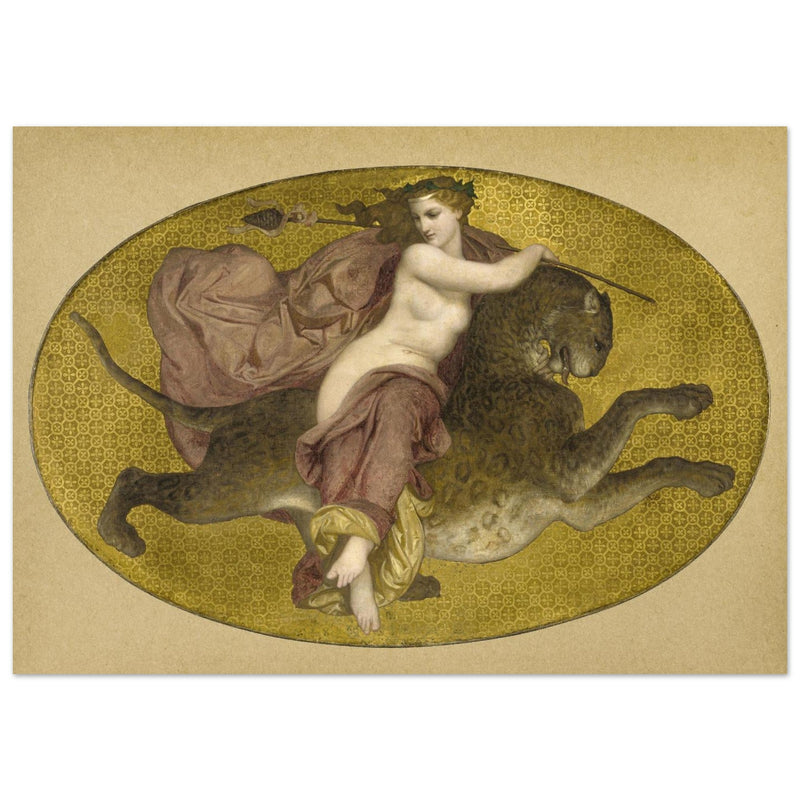 William Adolphe Bouguereau painting Bacchante on a Panther, 1855