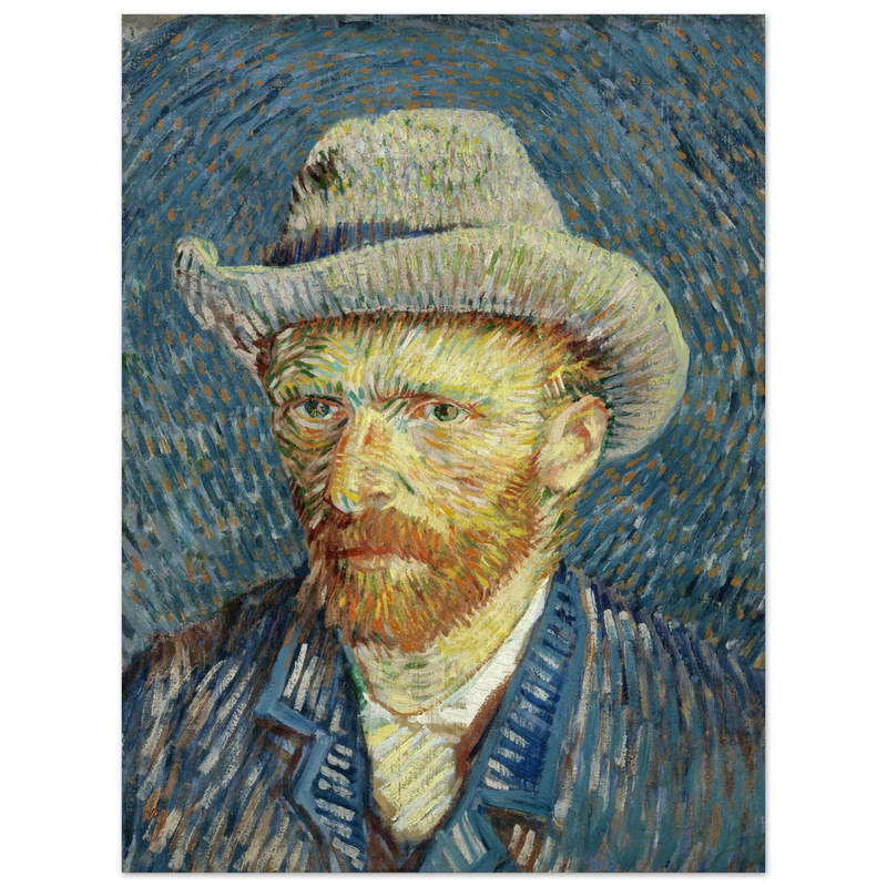 Self-portrait with grey felt hat by Vincent Van Gogh