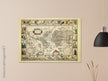 Ancient old world map 1638. Noua totius terrarum orbis geographica ac hydrographica tabula by Willem Janszoon Blaeu