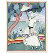 Helen Dryden illustration fashion magazine cover. Woman with dalmatian dog. Fine art  .
