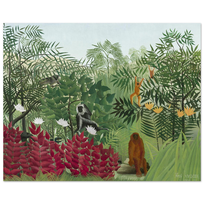Henri Rousseau Tropical Forest with Monkeys  fine ar print