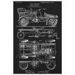 Motor Vehicle patent. Vintage car illustration.