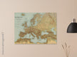 Ancient old map of Europe. George Erhard  antique map reproduction poster. decoration