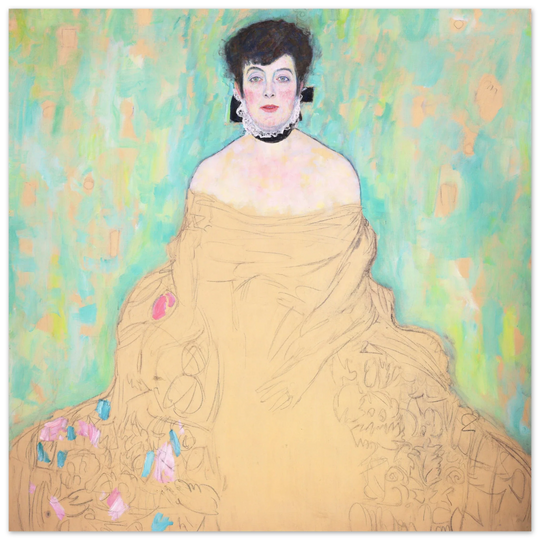 Gustav Klimt Amalie Zuckerkandl woman portrait painting.