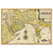 Red sea, Arabian coast and the Persian Gulf ancient map by Jan Huygen. Routes to the Indian Ocean.