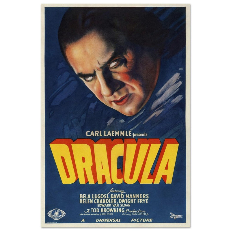 Dracula movie poster. Bela Lugosi vampire film .