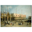 The Square of Saint Mark's Venice Italy Antique painting by Canaletto.