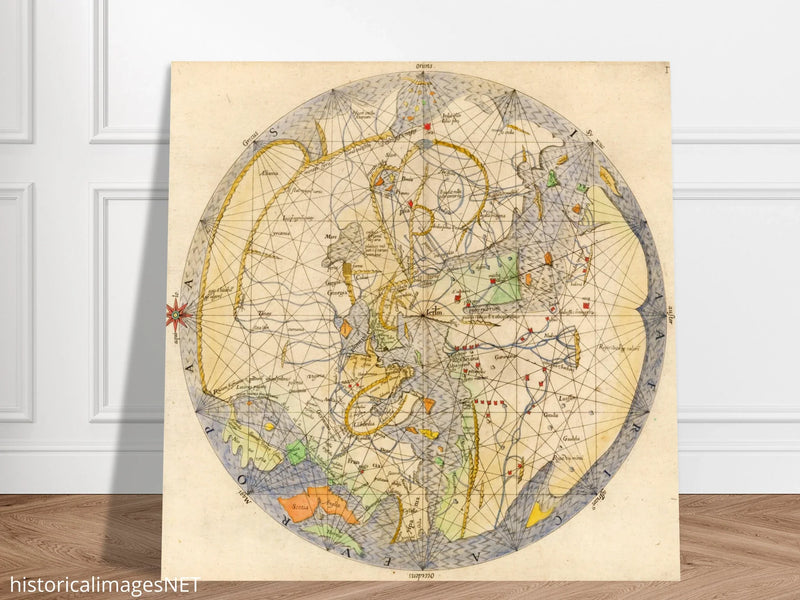Portolan map of the world by Pietro Vesconte 1611