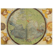 Vintage nautical world map poster reproduction by Lopo Homem 1519