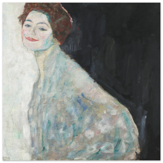 Gustav Klimt Lady in White woman portrait painting.