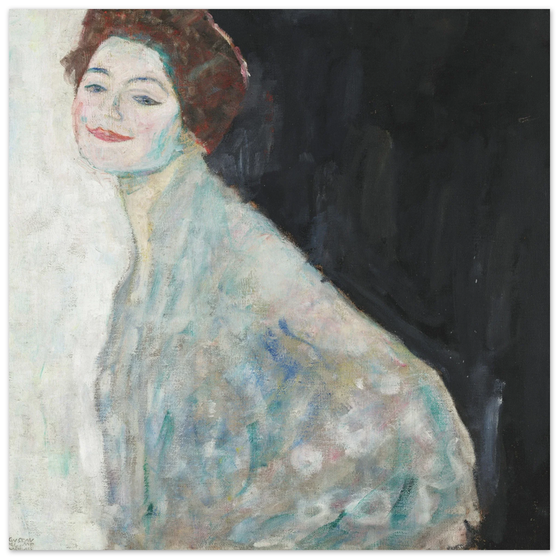 Gustav Klimt Lady in White woman portrait painting.