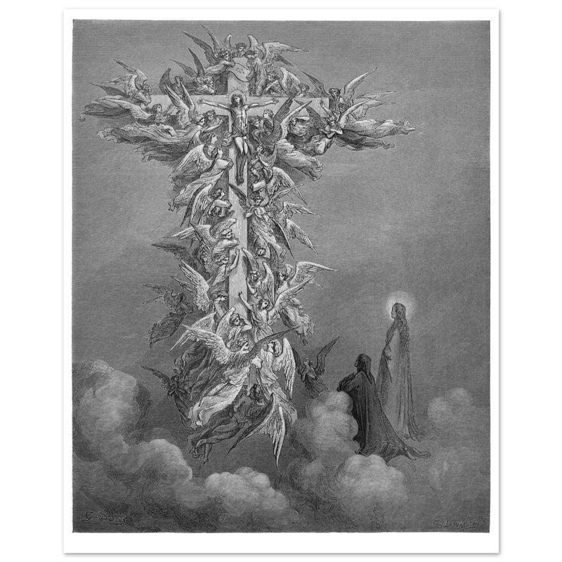 Gustave Dore illustration for The Divine Comedy by Dante Alighieri.  The Cross Paradise.