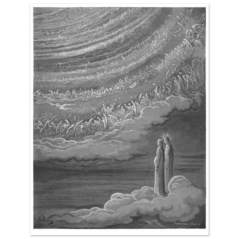 Gustave Dore illustration for The Divine Comedy by Dante Alighieri.  Paradise.