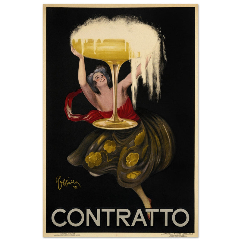 Leonetto Cappiello Contratto vintage poster .
