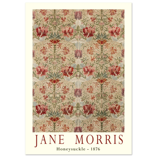 Jane Morris Honeysuckle embroidery.