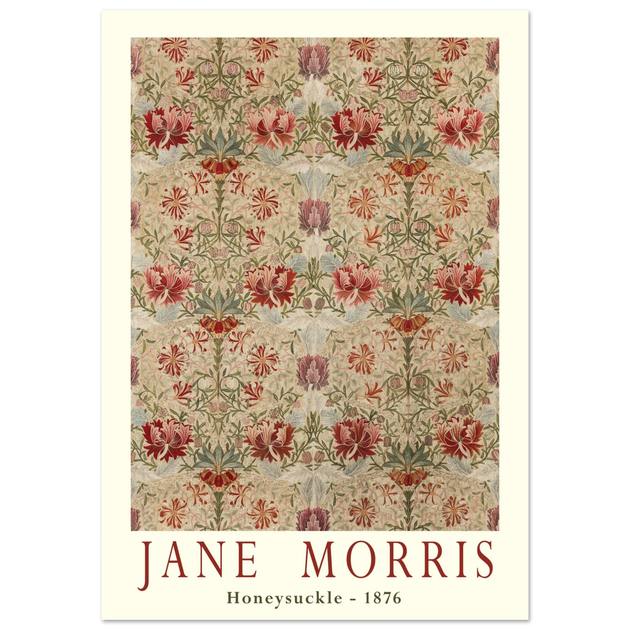 Jane Morris Honeysuckle embroidery.