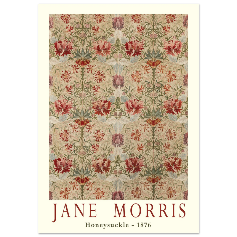Jane Morris Honeysuckle embroidery.