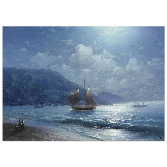 Ivan Aivazovsky  painting Off the coast near Yalta by moonlight