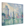 Paul Signac Les tours vertes, la Rochelle. The green towers, La Rochelle. painting.