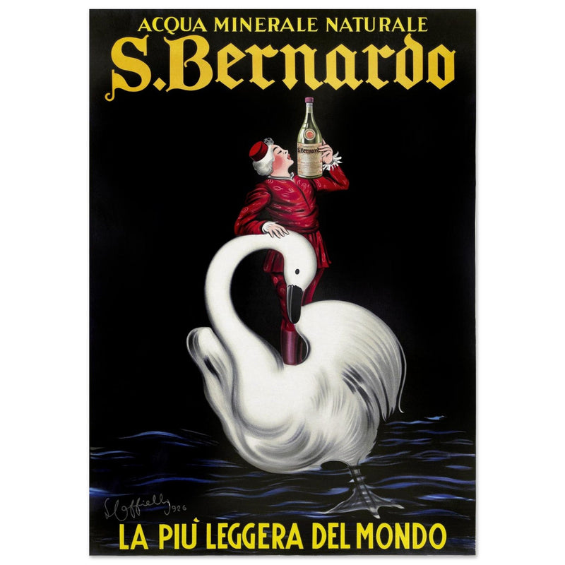 San Bernardo water italian vintage advertising print. Poster by Leonetto Cappiello 1953