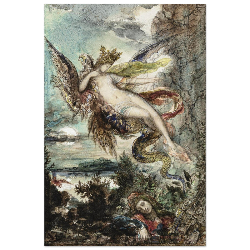 Femme sur un griffon Woman on a Gryphon painting by Gustave Moreau