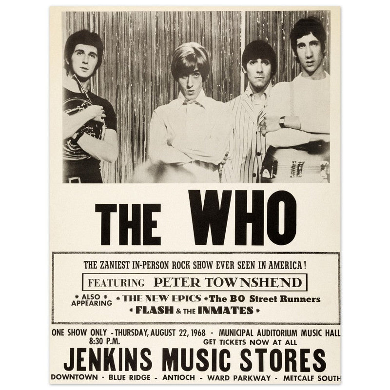 The Who concert poster reproduction. 1968 Concert . Fine art paper print
