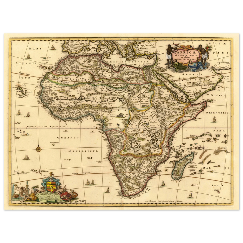 Africa ancient map print by Nicolaes Visscher