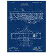 Flying machine patent 1906 by the Wright brothers. Vintage airplane.
