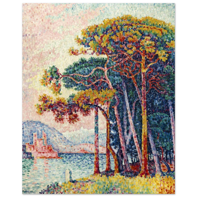Paul Signac Antibes (la pinede) Pine trees painting