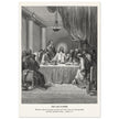 Gustave Dore The Bible engraving print . The Last Supper illustration .