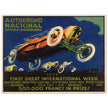 Car race vintage poster  1923. Sitges Barcelona car race.