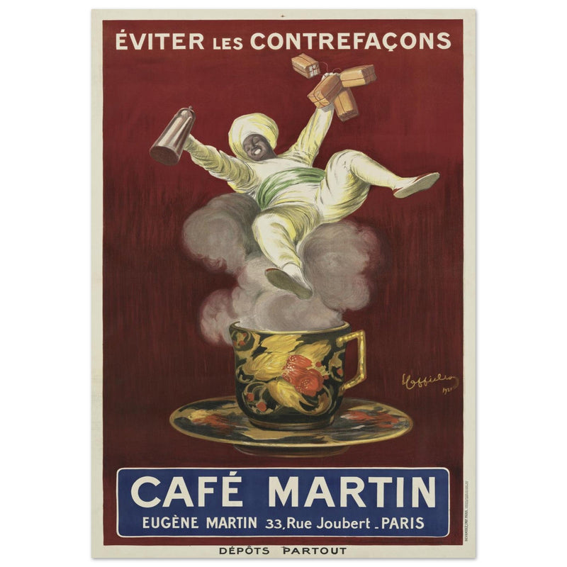 Cafe Martin vintage advertising by artist Leonetto Cappiello.
