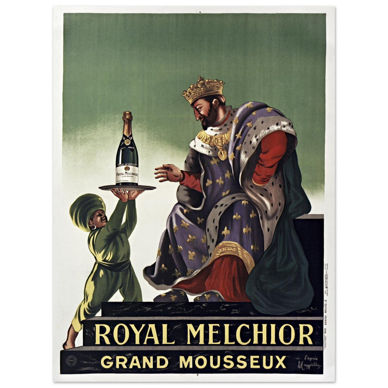 Royal Melchor Grand Mousseux champagne vintage poster advertising by Leonetto Cappiello.