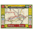 London Undergroud routes city map 1908.