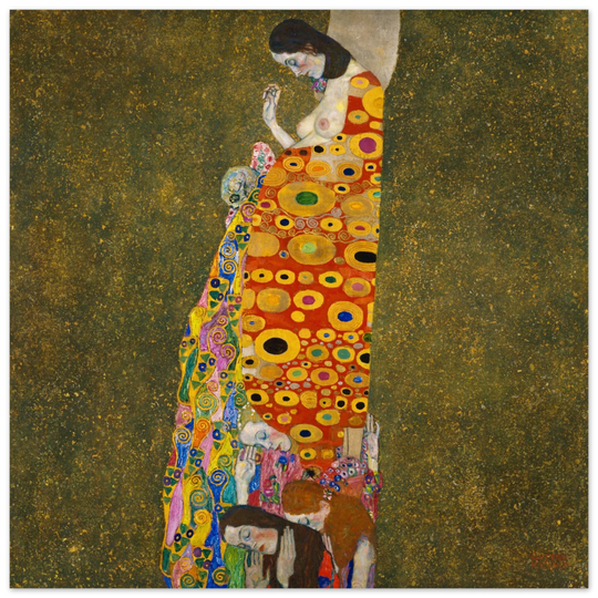 Gustav Klimt Hope II pregnant woman painting.