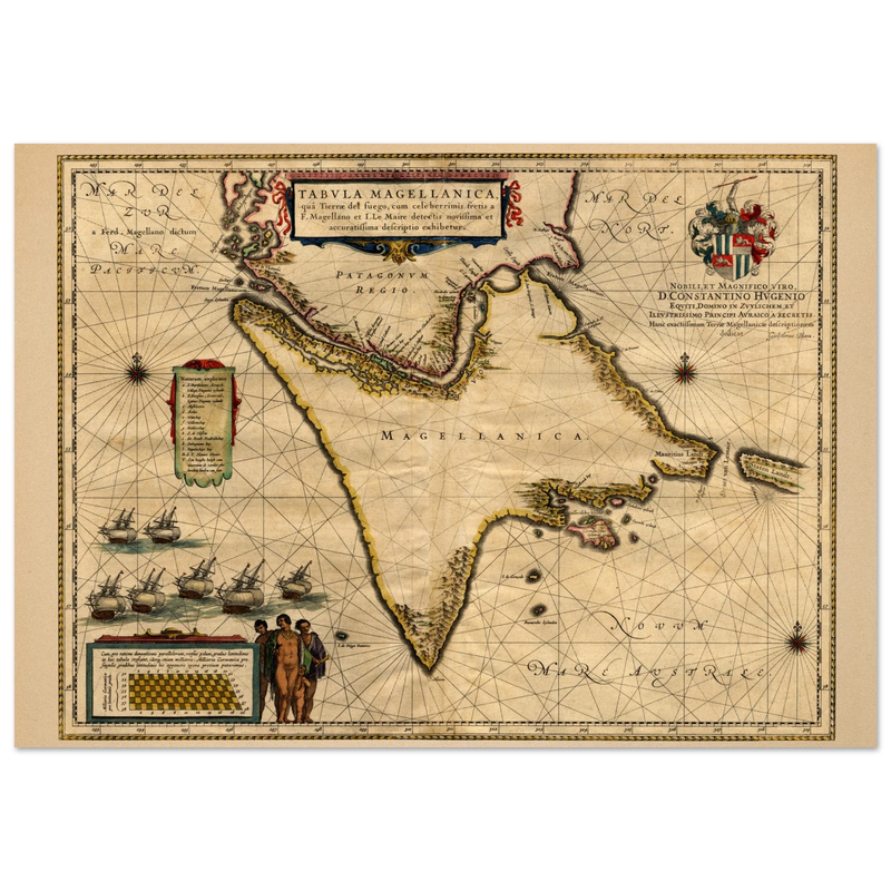 A Chart of Magellan by the Route of Tierra del Fuego by Willem Janszoon Blaeu