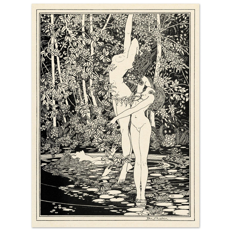 John Austen illustration for Hamlet The death of Ophelia