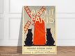 About Paris Poster reproduction two black cats and a red windmill illustrated by O.D. Gibson 1895
