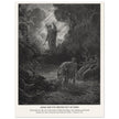 Gustave Dore The Bible engraving print . Adam and Eve driven out from Eden.